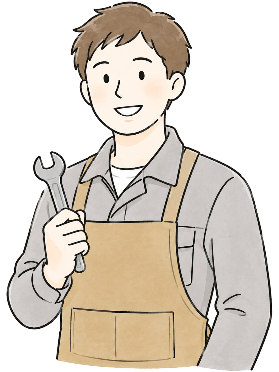 車屋さんの事業主のイラスト