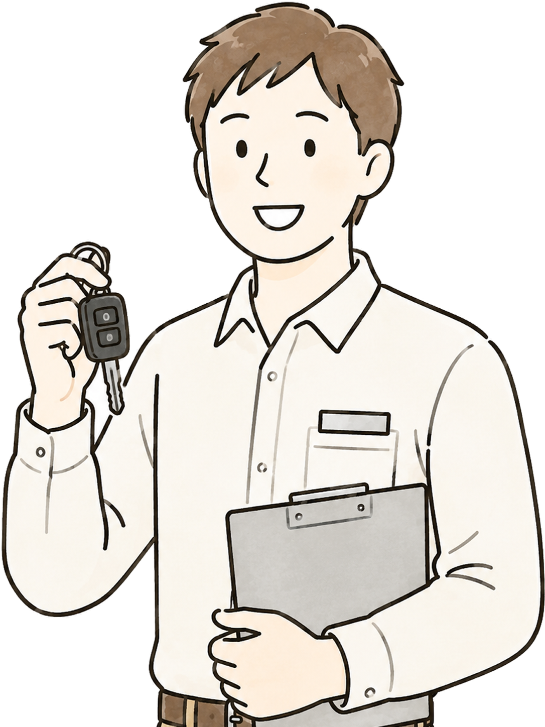 レンタカー店さんの事業主のイラスト